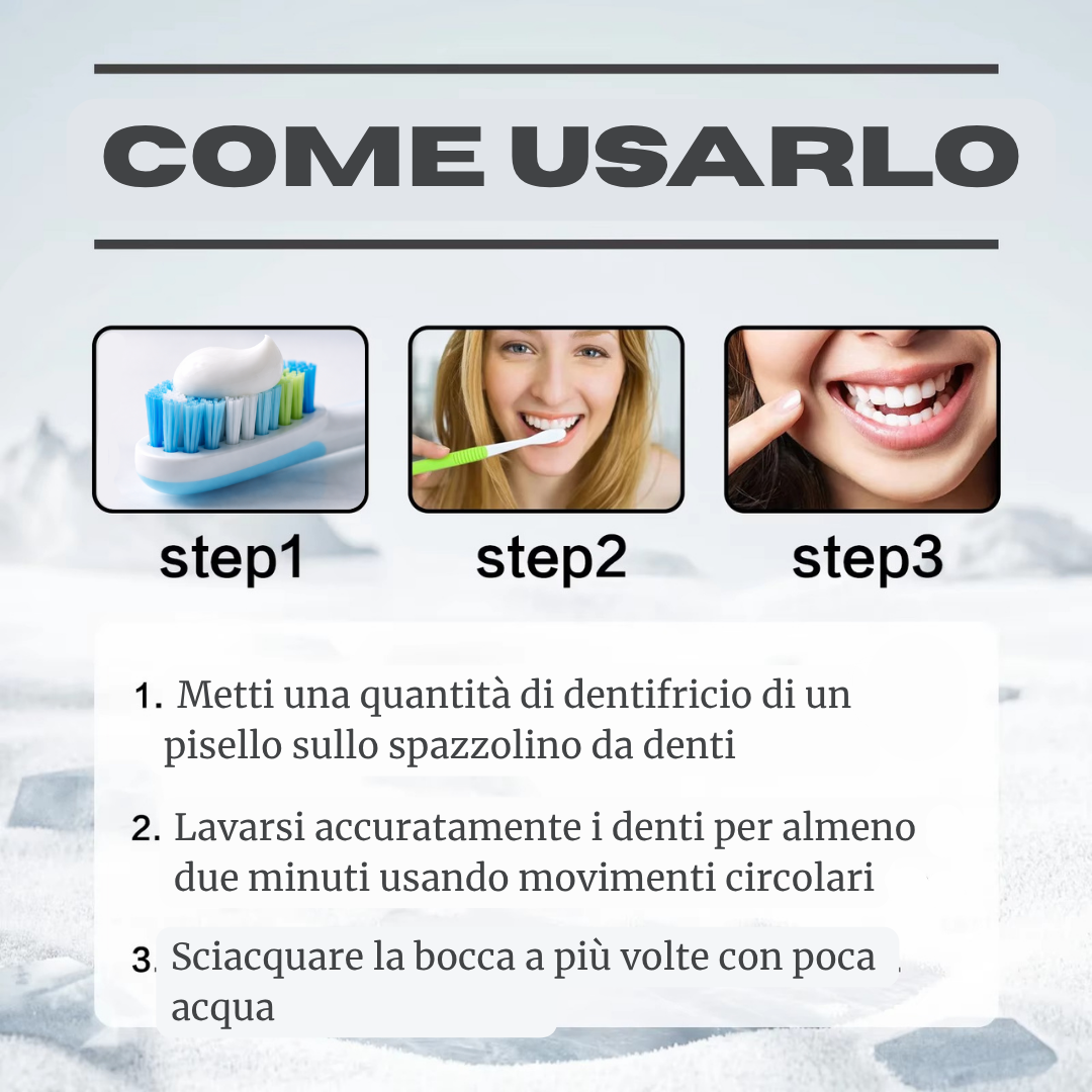 Dentifricio sbiancante Idrossipatite, l'elemento naturale di cui sono fatti i denti